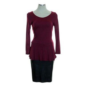 New Velvet Graham & Spencer Faux Leather Peplum